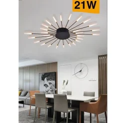 PLAFONIERA LED MODERNA 21 W LAMPADA SOFFITTO A RAGGI LUCE 6500K 3000K 4000K C33