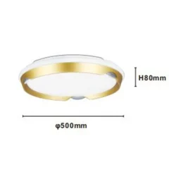 PLAFONIERA LED ROTONDA DA SOFFITTO CERCHIO ORO BIANCO 60W LUCE FREDDA 6500K 69730