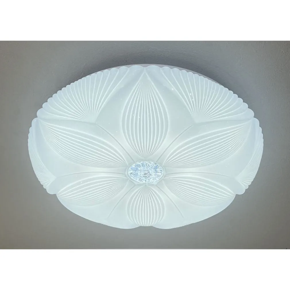 PLAFONIERA LED SOFFITTO DECORO FIORE 45W BIANCO LAMPADA LUCE FREDDA 6500K IP20 71771