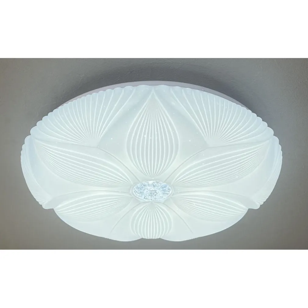 PLAFONIERA LED SOFFITTO DECORO FIORE 45W BIANCO LAMPADA LUCE FREDDA 6500K IP20 71771