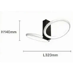 PLAFONIERA LED 22W 2 CERCHI BIANCO MODERNO LAMPADARIO SOFFITTO DOPPIO ANELLO 50537