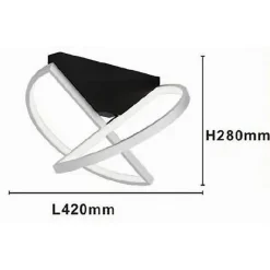 PLAFONIERA LED 44W BIANCO LAMPADARIO DA SOFFITTO DESIGN MODERNO LUCE FREDDA 50414