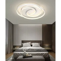 PLAFONIERA LED 45W CERCHIO SPIRALE VORTICE BIANCO LAMPADARIO SOFFITTO LUCE 4000K 70593