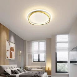 PLAFONIERA LED 36W CERCHIO BIANCO ORO MODERNO SOFFITTO TONDA LUCE NATURALE 71493