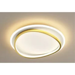 PLAFONIERA LED 36W CERCHIO BIANCO ORO MODERNO SOFFITTO TONDA LUCE NATURALE 71493
