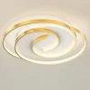 PLAFONIERA LED 45W CERCHIO SPIRALE VORTICE ORO LAMPADARIO SOFFITTO LUCE 4000K 70630
