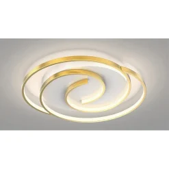 PLAFONIERA LED 45W CERCHIO SPIRALE VORTICE ORO LAMPADARIO SOFFITTO LUCE 4000K 70630
