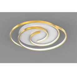 PLAFONIERA LED 45W CERCHIO SPIRALE VORTICE ORO LAMPADARIO SOFFITTO LUCE 4000K 70630