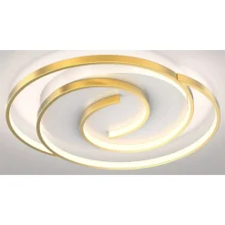 PLAFONIERA LED 45W CERCHIO SPIRALE VORTICE ORO LAMPADARIO SOFFITTO LUCE 4000K 70630