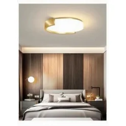 PLAFONIERA LED 24W CERCHIO ORO DESIGN MODERNO SOFFITTO TONDA LUCE NATURALE 50118