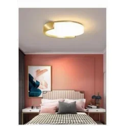 PLAFONIERA LED 24W CERCHIO ORO DESIGN MODERNO SOFFITTO TONDA LUCE NATURALE 50118
