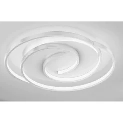 PLAFONIERA LED 45W CERCHIO SPIRALE VORTICE BIANCO LAMPADARIO SOFFITTO LUCE 6500K 70609