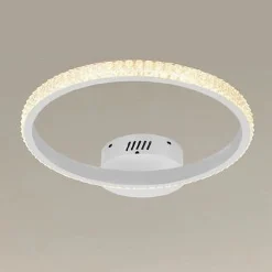 PLAFONIERA LED 24W CERCHIO EFFETTO CRISTALLO BIANCO LUCE FREDDA CALDA NATURALE 31715