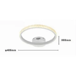 PLAFONIERA LED 24W CERCHIO EFFETTO CRISTALLO BIANCO LUCE FREDDA CALDA NATURALE 31715