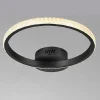 PLAFONIERA LED 28W NERO CERCHIO EFFETTO CRISTALLO LUCE CALDA NATURALE FREDDA 31753