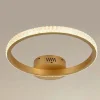 PLAFONIERA LED 28W ORO CERCHIO EFFETTO CRISTALLO LUCE CALDA NATURALE FREDDA 31760