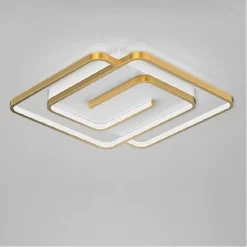 PLAFONIERA LED 48W QUADRATA SPIRALE VORTICE ORO LAMPADARIO SOFFITTO LUCE 6500K 70661