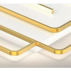 PLAFONIERA LED 48W QUADRATA SPIRALE VORTICE ORO LAMPADARIO SOFFITTO LUCE 6500K 70661