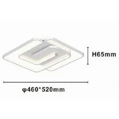 PLAFONIERA LED 48W QUADRATA SPIRALE VORTICE BIANCO LAMPADARIO SOFFITTO LUCE 4000K 70616