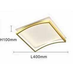 PLAFONIERA LED 48W QUADRATO BIANCO ORO DESIGN MODERNO SOFFITTO LUCE FREDDA 71523