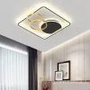 PLAFONIERA LED 55W QUADRATO CON CERCHI NERO ORO LAMPADA SOFFITTO LUCE 4000K 70890