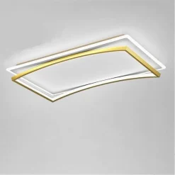 PLAFONIERA LED 108W RETTANGOLARE BIANCO ORO MODERNO DA SOFFITTO LUCE FREDDA 71547