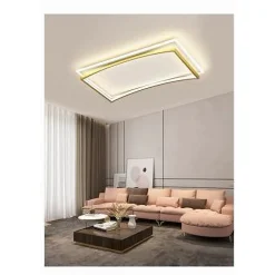 PLAFONIERA LED 108W RETTANGOLARE BIANCO ORO MODERNO DA SOFFITTO LUCE FREDDA 71547