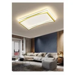 PLAFONIERA LED 108W RETTANGOLARE BIANCO ORO MODERNO DA SOFFITTO LUCE FREDDA 71547