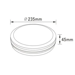 PLAFONIERA LED 29W TECNOLOGIA CCT APPLIQUE INTERNO ESTERNO SOFFITTO PARETE IP65 ESS-02-3C