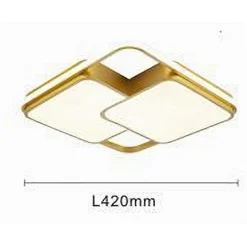 PLAFONIERA LED 48WATT QUADRATO ORO MODERNO LAMPADARIO SOFFITTO LUCE FREDDA 71462