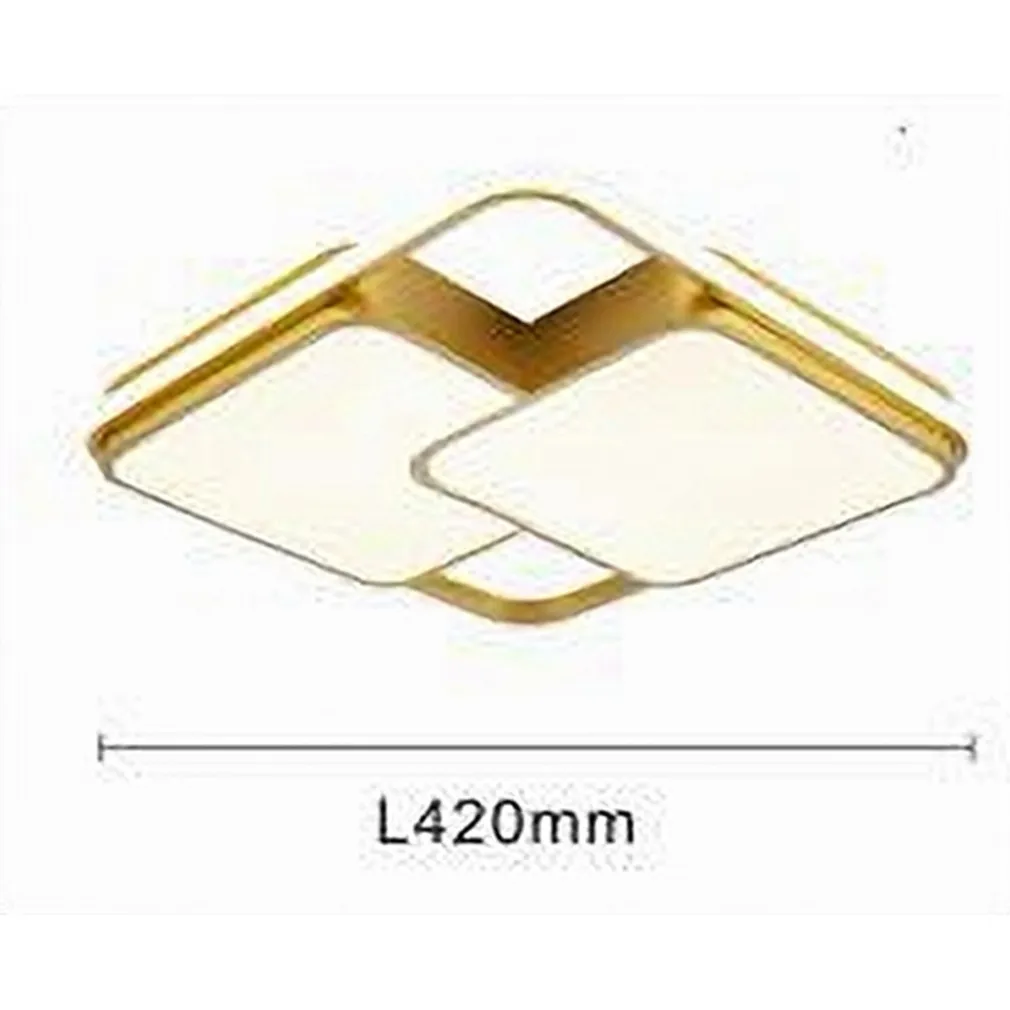 PLAFONIERA LED 48WATT QUADRATO ORO MODERNO LAMPADARIO SOFFITTO LUCE FREDDA 71462