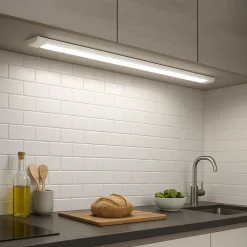 PLAFONIERA LINEARE LED SLIM 40 W 90CM TECNOLOGIA CCT SWITCH ALTA LUMINOSITÀ IP20 PF-90-3C