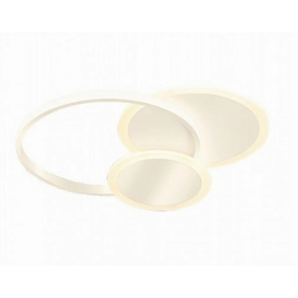 PLAFONIERA LUCE FREDDA LED CERCHI 38W LAMPADARIO A SOFFITTO BIANCO MODERNO 50026