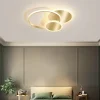 PLAFONIERA LUCE NATURALE LED CERCHI 38W LAMPADARIO DA SOFFITTO ORO MODERNO 50033
