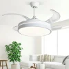 PLAFONIERA MODERNA LED CON VENTILATORE SOFFITTO CAMBIA 3 LUCI TELECOMANDO F7189