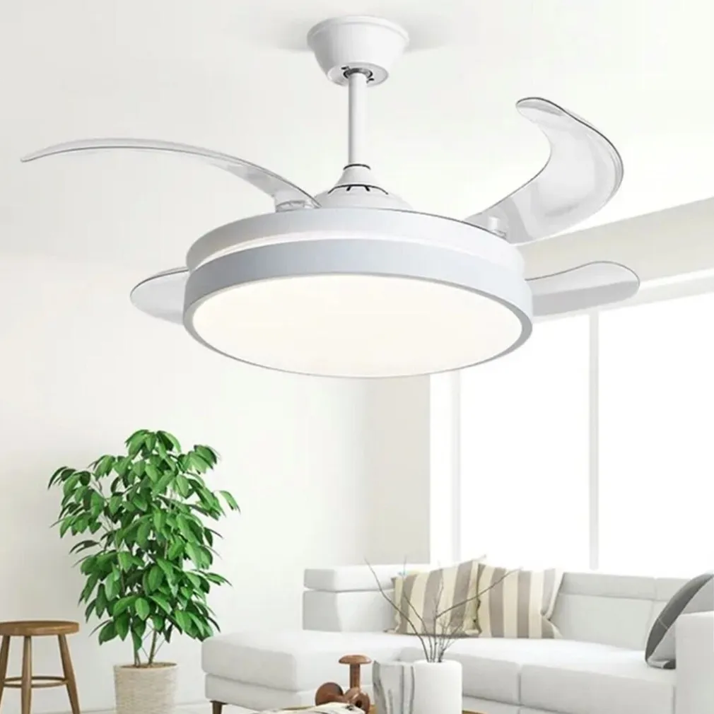 PLAFONIERA MODERNA LED CON VENTILATORE SOFFITTO CAMBIA 3 LUCI TELECOMANDO F7189