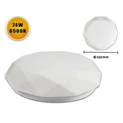 PLAFONIERA SOFFITTO LAVORATA 24 WATT 48LED MODERNO LUCE 3000K 4000K 6500K C-0