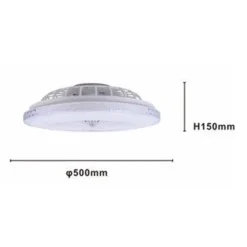 PLAFONIERA SOFFITTO LED CON VENTILATORE LAMPADARIO TELECOMANDO LUCE 3000-6500K 42255