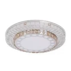 PLAFONIERA SOFFITTO 45W Ø40CM LED DESIGN A STRATI CRISTALLI CATENA LUCE FREDDA 03531