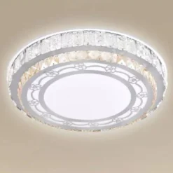 PLAFONIERA SOFFITTO 60W Ø50CM LED TONDO A STRATI CON CRISTALLI FLOREALE LUCE FREDDA 13675