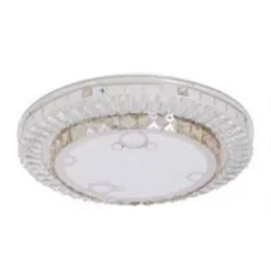 PLAFONIERA SOFFITTO 45W Ø40CM LED DESIGN A STRATI CON CRISTALLI BOLLE LUCE FREDDA 68551