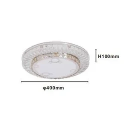 PLAFONIERA SOFFITTO 45W Ø40CM LED DESIGN A STRATI CON CRISTALLI BOLLE LUCE FREDDA 68551