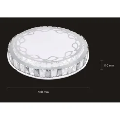 PLAFONIERA SOFFITTO 65W Ø50CM LED A STRATI CRISTALLI DECORO ASTRATTO LUCE FREDDA 33904