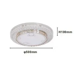 PLAFONIERA SOFFITTO 65W Ø50CM LED DESIGN A STRATI CON CRISTALLI BOLLE LUCE FREDDA 51369
