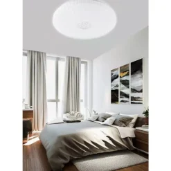 PLAFONIERA SOFFITTO 60W DECORO CON CRISTALLI CENTRALE LUCE FREDDA NATURALE FST-50A62495