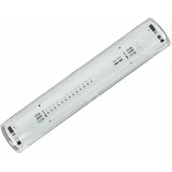 PLAFONIERA STAGNA 2 NEON LED TUBO T8 G13 60 CM DA PARETE SOFFITTO IP65 T8-60S