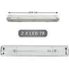 PLAFONIERA STAGNA 2 NEON LED TUBO T8 G13 120 CM DA PARETE SOFFITTO IP65 T8-120S