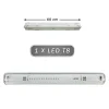 PLAFONIERA STAGNA 1 NEON LED TUBO T8 G13 60CM 220V PARETE SOFFITTO IP65 T8-60SS