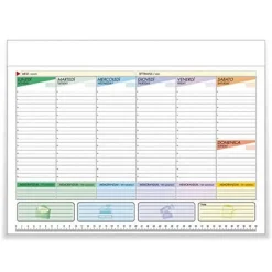 PLANNING ANNO TAVOLO SETTIMANALE A STRAPPO 43,5X31,5 CM BIANCO AGENDA CALENDARIO