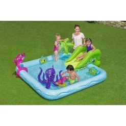 PLAY CENTER ACQUARIO FANTASTICO CON SPRUZZI PISCINA GONFIABILE 239X206X86CM 53052